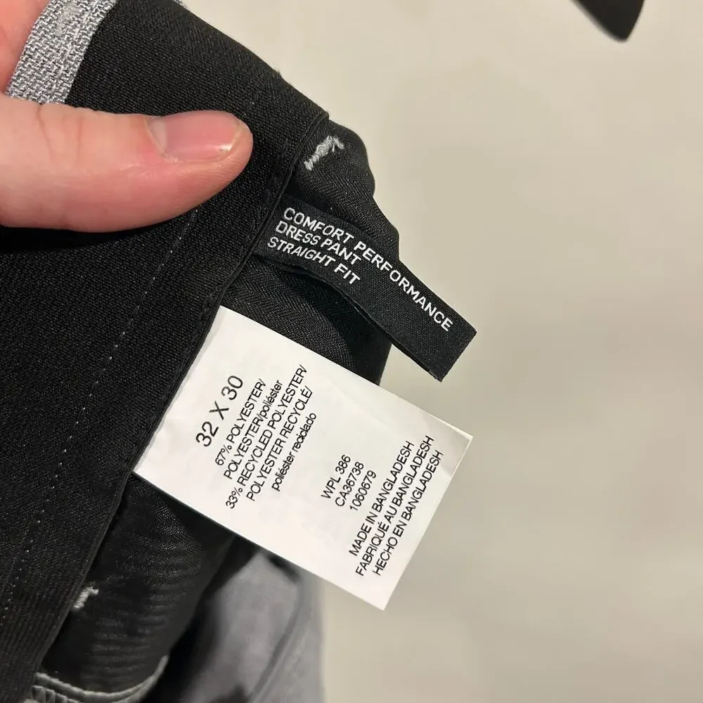 NWT Haggar Men's Super Flex Waistband Dress Pants - 32x30 - Heather Gray